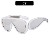 Sunglasses punk futuristic glasses big frame sunglasses