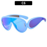 Sunglasses punk futuristic glasses big frame sunglasses