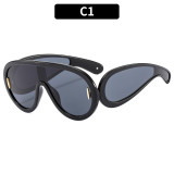 Sunglasses punk futuristic glasses big frame sunglasses