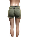 Women's Vintage Wash Stretch Denim Shorts