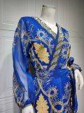 Muslim Arabic Women Beaded Mesh Embroidered Night Gown