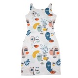 Summer Print Basic Tight Fitting Tank Dress