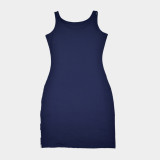 Summer Print Basic Tight Fitting Tank Dress