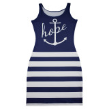 Summer Print Basic Tight Fitting Tank Dress
