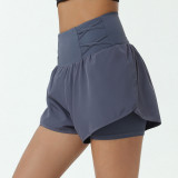 Women Summer Running Training Fitness Marathon High Waist Shorts