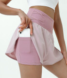 Women Summer Running Training Fitness Marathon High Waist Shorts