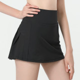Women Summer High Waist Loose Breathable Sports Running Tennis Yoga Mini Skirt