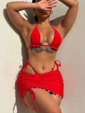 Women Sexy Bikini Swimswear Three-Piece