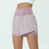 Women Summer Running Training Fitness Marathon High Waist Shorts