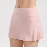 Women Sports Stretch Quick Dry Running Yoga Pants High Waist Fitness Mini Skirt