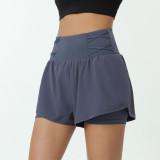 Women Summer Running Training Fitness Marathon High Waist Shorts