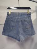 Plus Size Women's A-Line High Waist Irregular Wide-Leg Shorts Women's Summer Slim Fit Denim Skirt Shorts Trendy