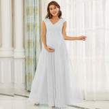 chiffon maternity sleeveless photography dress