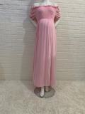 Printed Square Neck Puff Sleeves Maternity Dress Party Photoshoot Bohemian Style