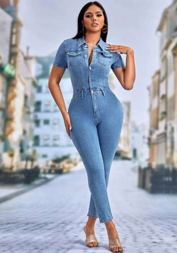 Women Sexy Denim Jumpsuit