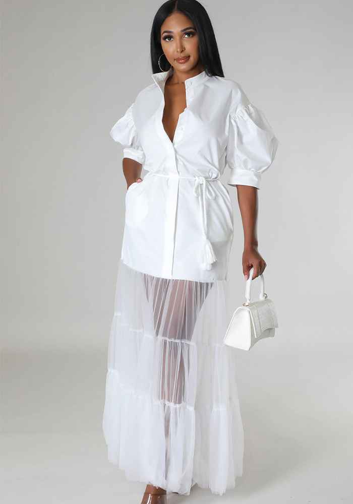 White Short Sleeve Shirt for Casual Wear