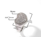 Copper couple ring Heart diamond ring