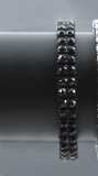 Fashion Diamond Alloy Necklace Hip Hop Style 2 Rows Diamond Men's Necklace Bracelet Set