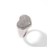 Copper couple ring Heart diamond ring