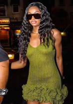 Summer women's sexy suspenders Low Back V-neck low-cut high-waist bud dress Summer women's sexy suspenders Low Back V-neck low-cut high-waist bud dress