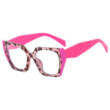 Simple large frame anti-blue light flat mirror glasses