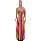 Summer Women's Slip Dress Maxi Casual Printed Dress Fashion Clothing