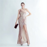 long sequins Plus Size Fat Beauty Formal Party Evening Dress