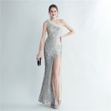 long sequins Plus Size Fat Beauty Formal Party Evening Dress