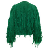Women's Fall Winter Loose Fringe Fashion Casual Top Sweater