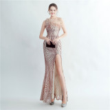 long sequins Plus Size Fat Beauty Formal Party Evening Dress
