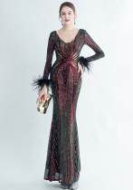 Long Sequins Plus Size Fat Beauty Formal Party Evening Dress Long Sequins Plus Size Fat Beauty Formal Party Evening Dress