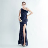 long sequins Plus Size Fat Beauty Formal Party Evening Dress