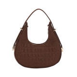 Baguette bag women's spring fashion retro felt creasing crocodile pattern underarm bag women's shoulder bag