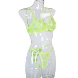 Sexy Romantic Flower Embroidery See-Through Sexy Suit For Women