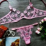 Sexy Romantic Flower Embroidery See-Through Sexy Suit For Women