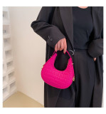 Baguette bag women's spring fashion retro felt creasing crocodile pattern underarm bag women's shoulder bag