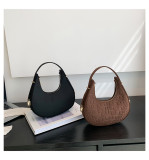 Baguette bag women's spring fashion retro felt creasing crocodile pattern underarm bag women's shoulder bag