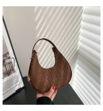Baguette bag women's spring fashion retro felt creasing crocodile pattern underarm bag women's shoulder bag
