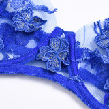 Sexy Romantic Flower Embroidery See-Through Sexy Suit For Women