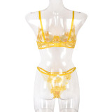 Sexy Romantic Flower Embroidery See-Through Sexy Suit For Women