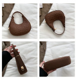 Baguette bag women's spring fashion retro felt creasing crocodile pattern underarm bag women's shoulder bag