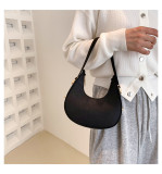 Baguette bag women's spring fashion retro felt creasing crocodile pattern underarm bag women's shoulder bag