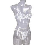 Sexy Romantic Flower Embroidery See-Through Sexy Suit For Women