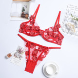 Sexy Romantic Flower Embroidery See-Through Sexy Suit For Women