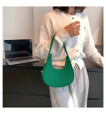Baguette bag women's spring fashion retro felt creasing crocodile pattern underarm bag women's shoulder bag