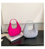 Baguette bag women's spring fashion retro felt creasing crocodile pattern underarm bag women's shoulder bag