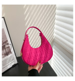 Baguette bag women's spring fashion retro felt creasing crocodile pattern underarm bag women's shoulder bag