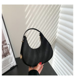 Baguette bag women's spring fashion retro felt creasing crocodile pattern underarm bag women's shoulder bag