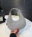 Baguette bag women's spring fashion retro felt creasing crocodile pattern underarm bag women's shoulder bag
