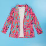 Casual Fashion Multi-Color Print Fashion Blazer Top